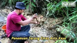 WOW.. AMAZING..! DISCOVERY OF THE HIDDEN RIVER OF GOLD || TRADITIONAL FINDING GOLD IN THE RIVER