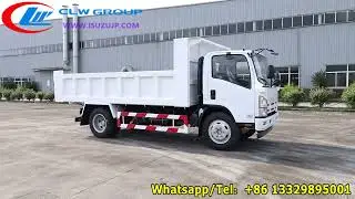 New Isuzu NPR 190HP 7 cube dump truck ready to ship to Shanghai port