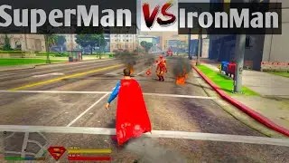 GRAND THEFT AUTO 5 Superman Vs Ironman At Airport #gaming #gta5 #killergamingchannel
