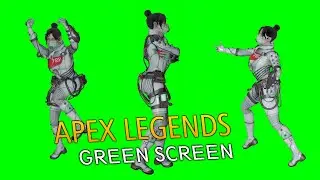 Wraith Quarantine 722 Fortnite default dance (different POVs) | Apex Legends Green Screen
