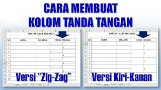 Cara Membuat Kolom Tanda Tangan di Excel #msexcel #msword