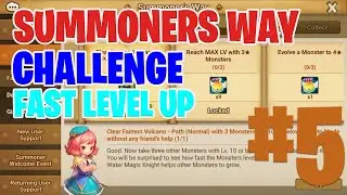 Summoners Way Challenge Fast Level Up 5 Clear Faimon Volcano Path in Auto Mode