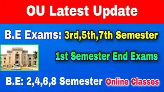 OU Latest updates||OU B-Tech exams 2021 Circular released||ou btech semester exams 2021