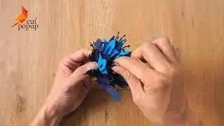 How To Made Azalea Flower Dark Blue Flower Pop Up Card | Cutpopup