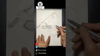 Drawing Inoshuke Hashibira With pen by Moe Art Studio 