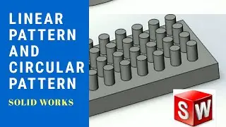 circular pattern solidworks | linear pattern solidworks | solidworks tutorial 