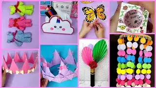 10 Beautiful Craft Ideas | Origami Paper Crown | Cute Card| pen Holder | Room Decorations ideas