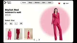 Create a Fashion Website Outfit Animation in Figma | Smooth UI Motion Design