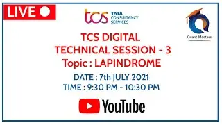 TCS DIGITAL 2021 | LIVE TECHNICAL TRAINING SESSION - 3 