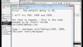 Macromedia Dreamweaver scrolling text delay.avi
