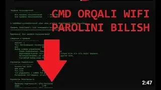 wifi parolini topish /cmd 