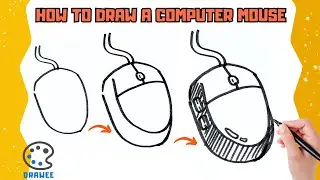 How to draw a Computer Mouse