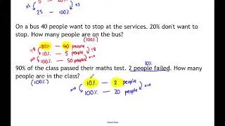 Reverse Percentages Non Calculator