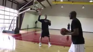 Brook & Robin Lopez Baseline Footwork with The Dream