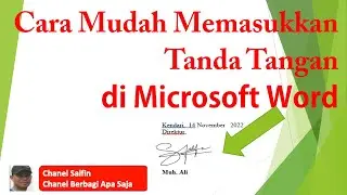 Cara Memasukkan Tanda Tangan di Microsoft Word