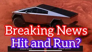 Breaking News   Did the Cybertruck owner just hit and run ?  Was FSD activated ? #Hit and Run