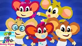 Five Little Babies | Nursery Rhymes For Children | Songs For Babies | Monkey Rhymes & Kids Song