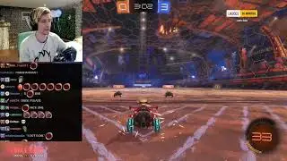 xQc is an INSANE GOALKEEPER in Rocket League