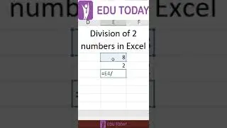 Excel Basic - Division of two number in Excel