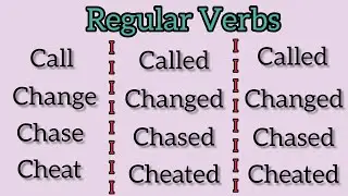 English Grammar | Regular Verbs 