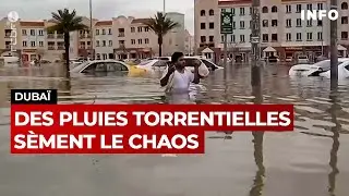 Pluies torrentielles : Dubaï plongée dans le chaos - RTBF Info