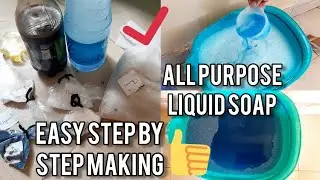 STEP BY STEP DETAILED WAY OF MAKING ALL PURPOSE LIQUID SOAP AT HOME | Lucy kenga