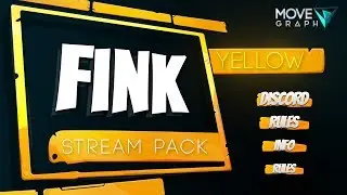 3D Cartoon Twitch Overlay Pack ⚡️YELLOW pack
