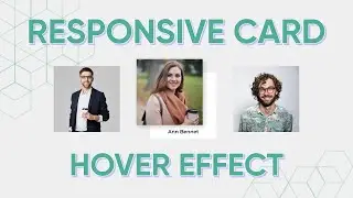 Responsive Card Hover Effect using HTML and CSS
