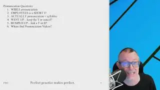 Q&A WHILE pronunciation