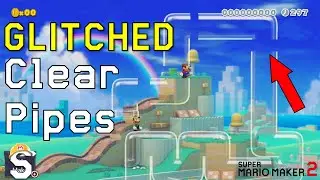 CUTTING Clear Pipes into Pieces | Glitches in Super Mario Maker 2