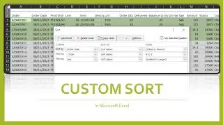 Microsoft Excel : Custom Sorting