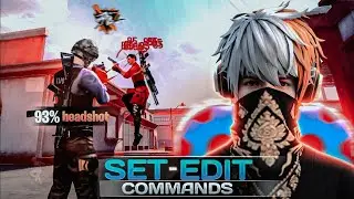 The set-edit commands sensitivity+ High Fps + Aim lock 88%🇧🇷 100℅ working✅☑#ZoxroFf
