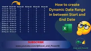 How to Create Dynamic Date Range between Start and End Date || All Dates Between two Dates