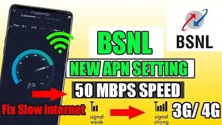 BSNL APN SETTINGS | BSNL Network Problem Fix | Increase BSNL Net Speed | BSNL New APN 3G and 4G