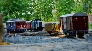 FIRST TRAINS on the layout! Testing all the switches...