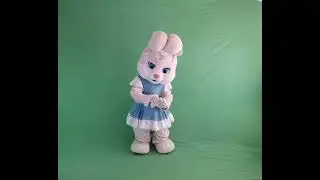 На полянке зайка танцевала | зелёный фон | футаж | хромакей