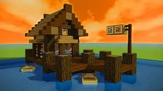 How to make a Minecraft FISHING SHACK/HUT!
