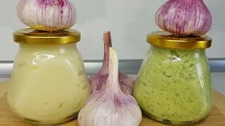ЗАГОТОВКА ЧЕСНОКА на ЦЕЛЫЙ ГОД! ЧЕСНОЧНАЯ  ПАСТА 2 СПОСОБА ПРИГОТОВЛЕНИЯ!