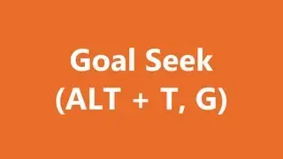 Goal Seek
