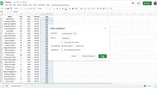 How to create checkboxes in Google Sheets