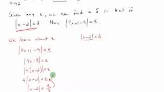 Simple Limit Proof Using Epsilon-Delta Definition of a Limit