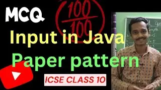 input in Java | multiple choice questions | computer application | specimen paper solutions