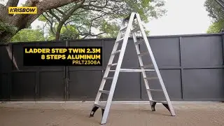 KRISBOW LADDER STEP TWIN 2.3M 8 STEPS ALUMINUM PRLT2308A