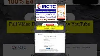 irctc password forgot 
