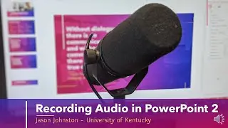 How to Record Audio in PowerPoint (2) 2021 Office 365