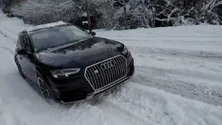 Quattro 30% Grade Snow Climb - Mid Hill Start with All Season Tires - Bagged Audi Allroad