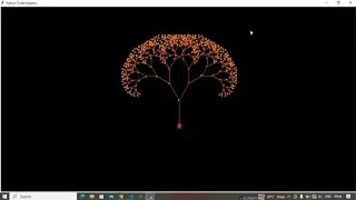 Drawing Fractal tree using Python Turtle only | Python Programming