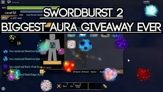 [Roblox Swordburst 2] BIGGEST AURA GIVEAWAY EVER!