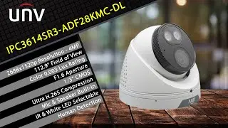 Uniview Dual Light Turret Camera 4MP IPC3614SR3-ADF28KMC-DL