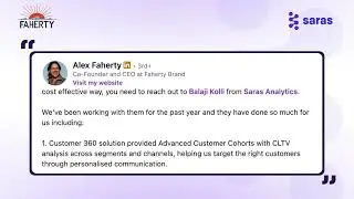 How Faherty Uses Saras Customer 360 to Personalize Marketing with CLTV Insights